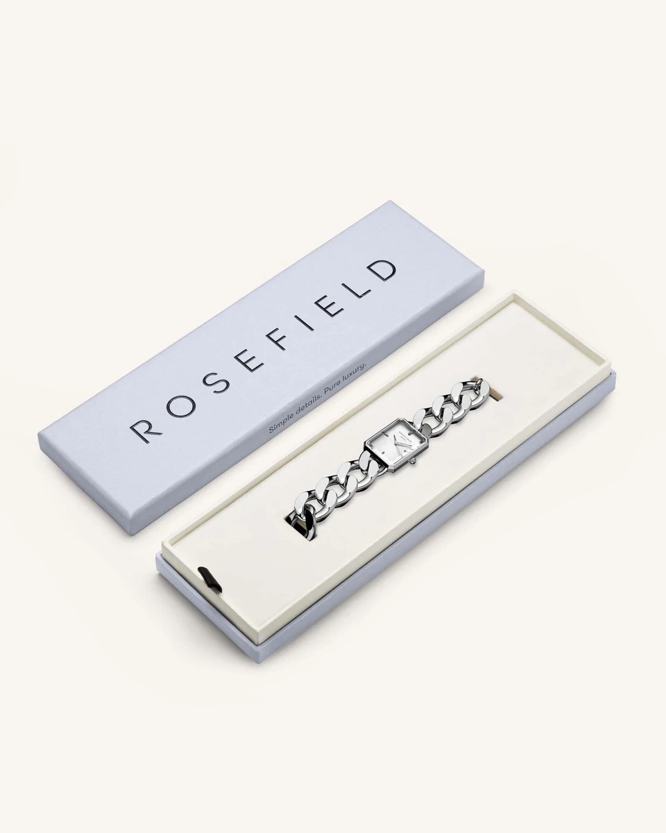 ROSEFIELD DamesHorloge Octagon XS Chain Studio Silver - Afbeelding 6