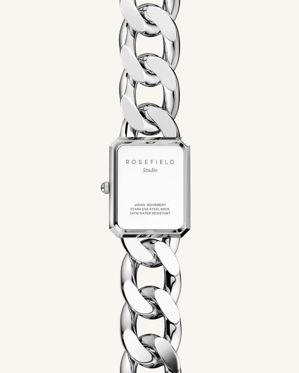 ROSEFIELD DamesHorloge Octagon XS Chain Studio Silver - Afbeelding 7