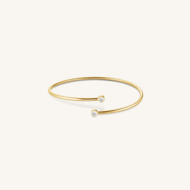 ROSEFIELD Bangle Double Crystal Gold