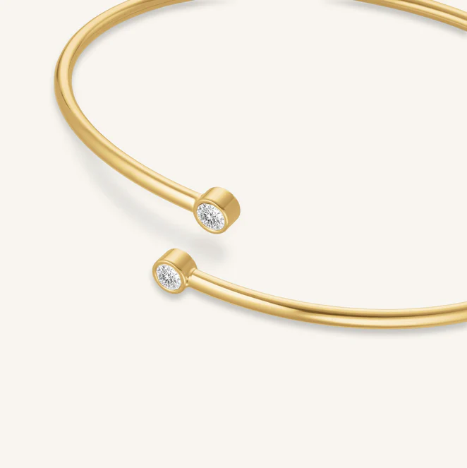 ROSEFIELD Bangle Double Crystal Gold - Afbeelding 2