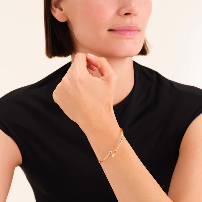 ROSEFIELD Bangle Double Crystal Gold - Afbeelding 3