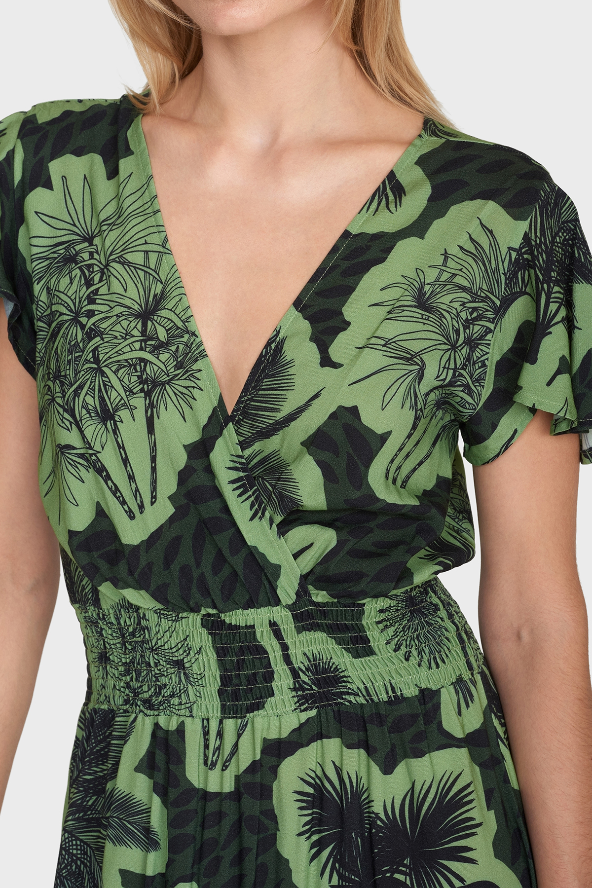MAICAZZ Jurk Jeisha Palms Green - Afbeelding 3