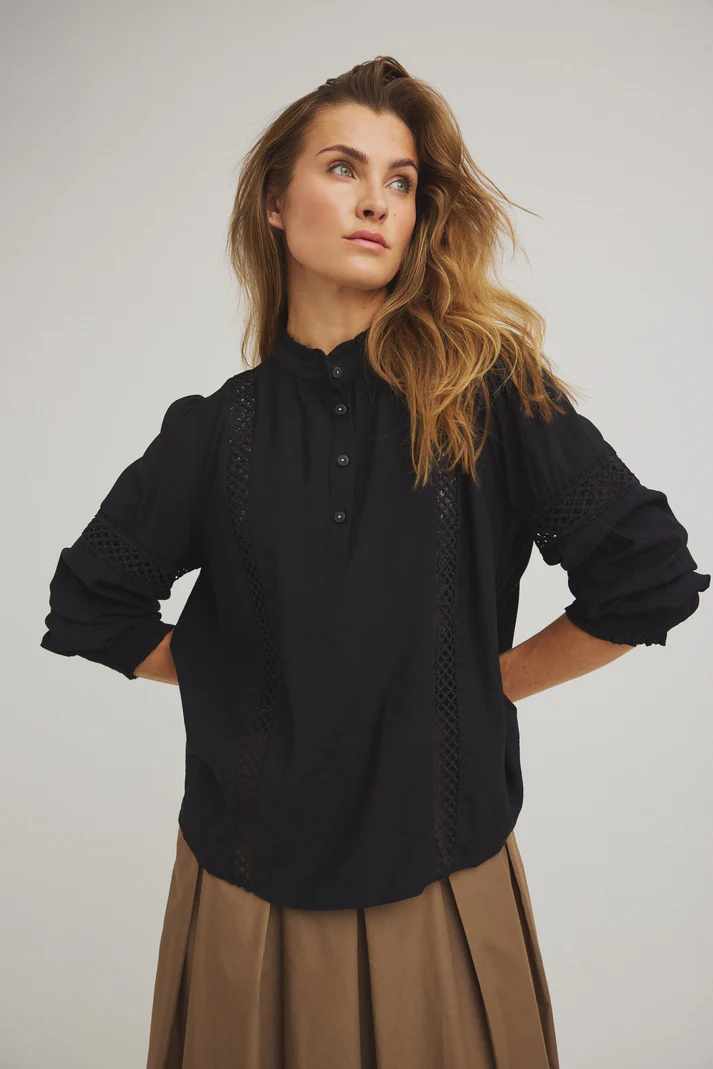 ONE TWO LUXZUZ Blouse Jillie Black  - Afbeelding 2