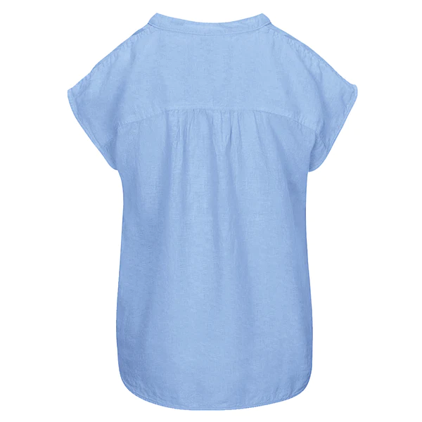 ONE TWO LUXZUZ Linnen Top Kikantia Chambray Blue  - Afbeelding 2