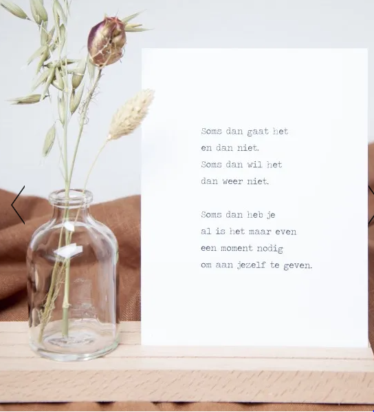 HOPE & JOY 4 Inspiratiekaarten Met Houten Houder  - Afbeelding 3