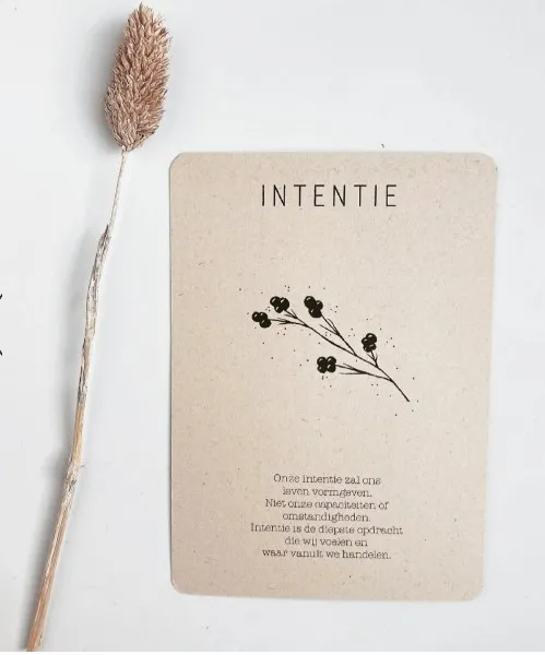 HOPE & JOY Kaartenset Hoop-Vreugde-Intentie Met Houten Houder - Afbeelding 3