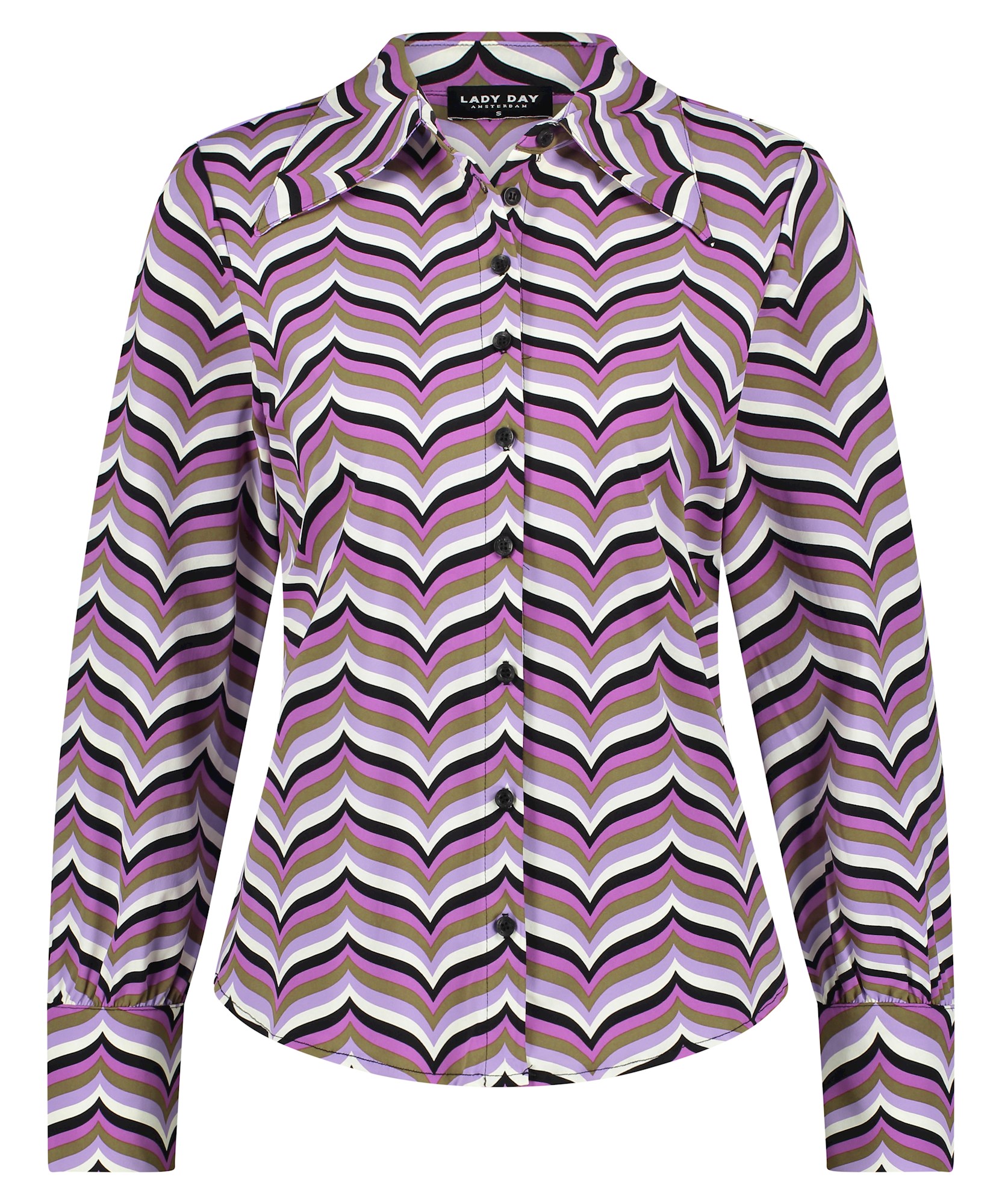 LADY DAY Blouse Yara Wave Print