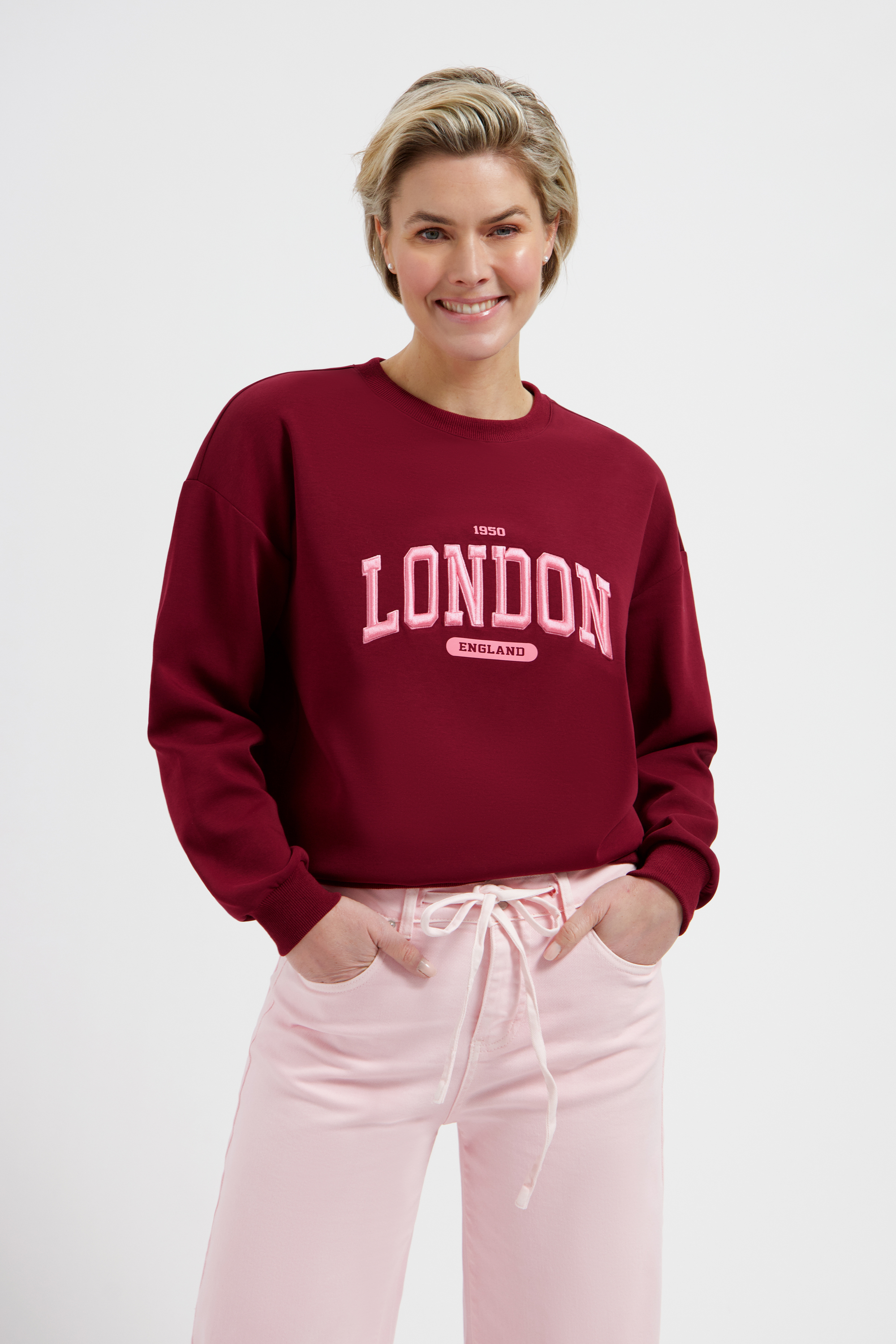 LADY DAY Sweater London Burgundy  - Afbeelding 3