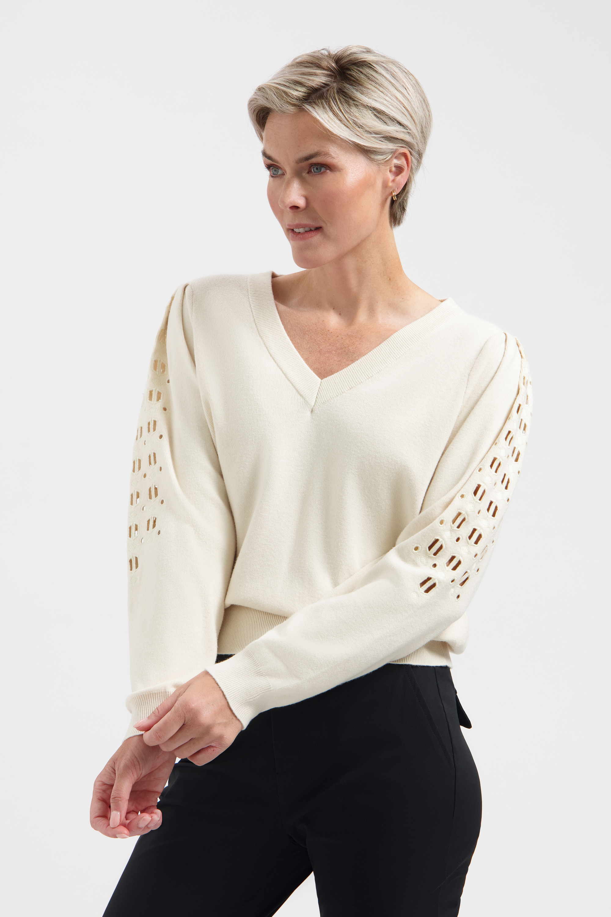 LADY DAY Gebreide Trui Lorelle Vanilla 