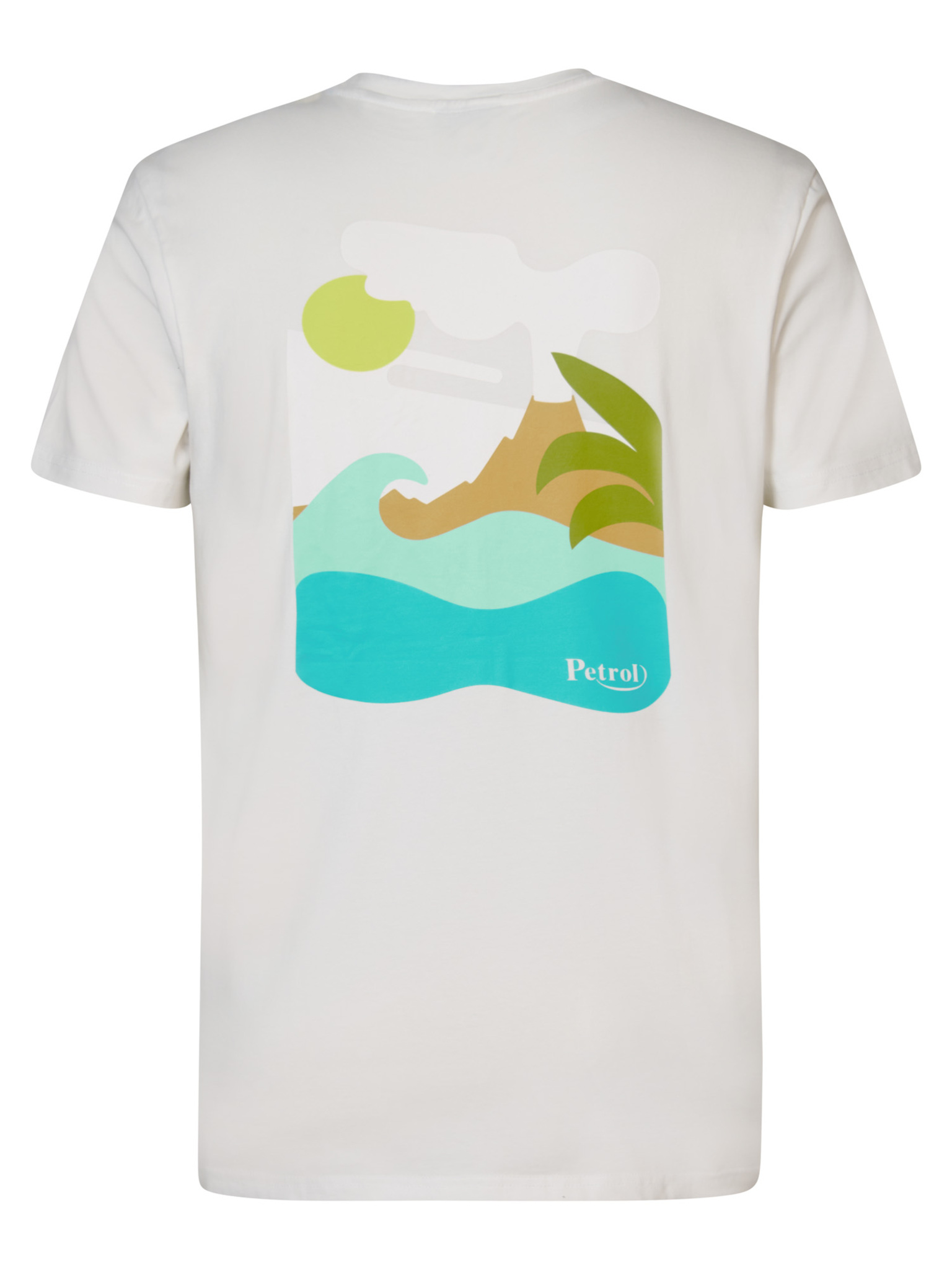PETROL T-Shirt Backprint Beach Wit  - Afbeelding 2