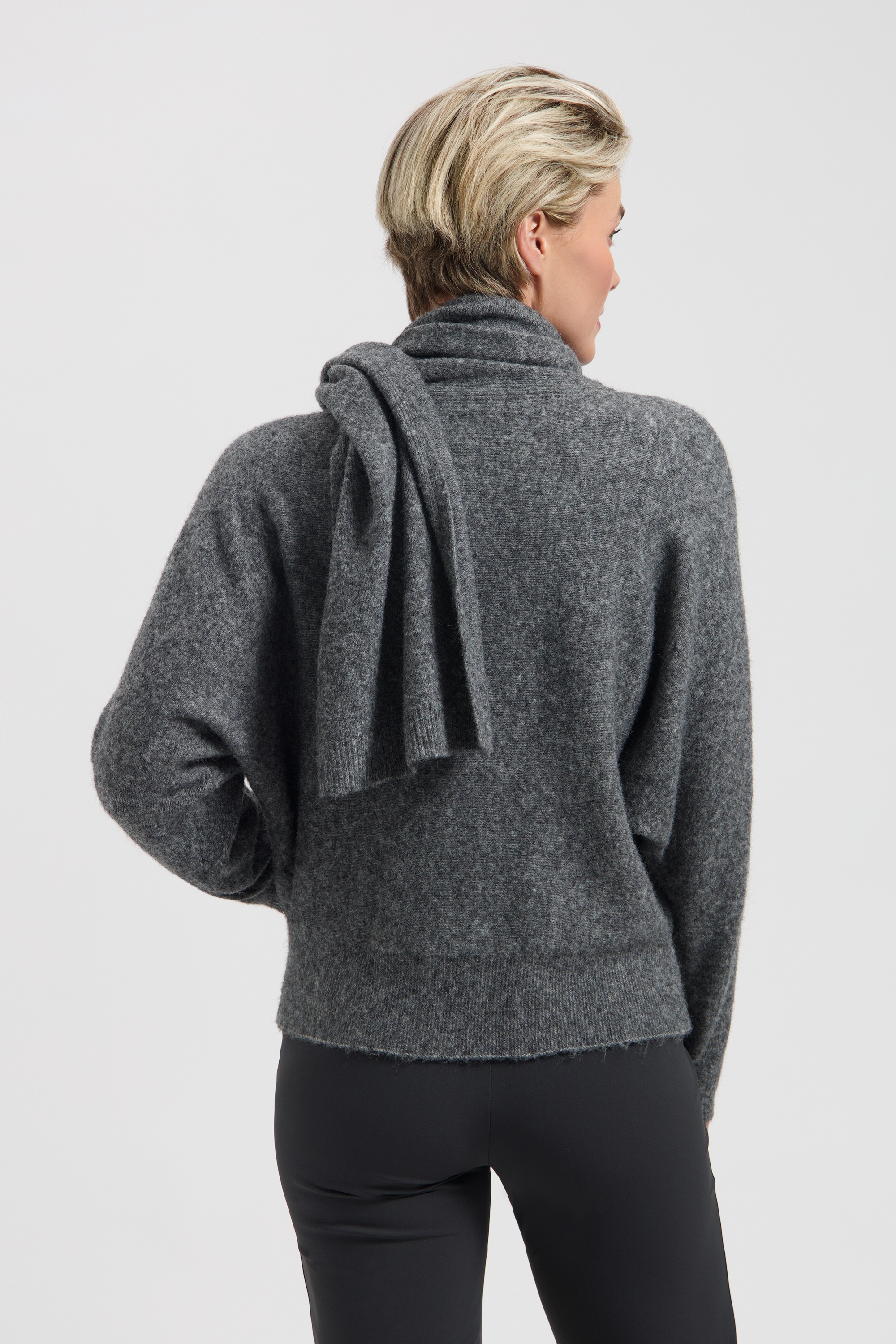 LADY DAY Trui  Arleen Grey Melange  - Afbeelding 2