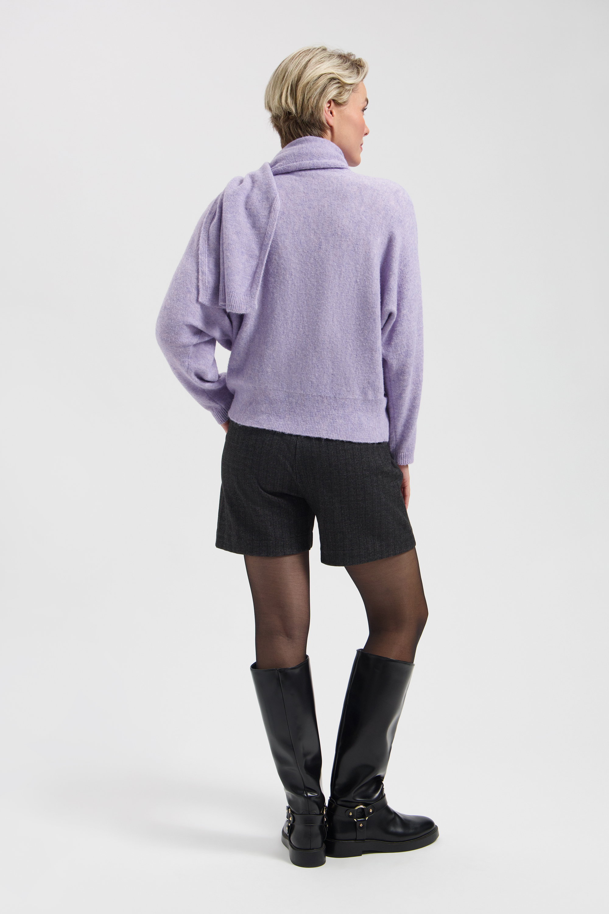 LADY DAY Trui  Arleen Ice Purple Melange - Afbeelding 2