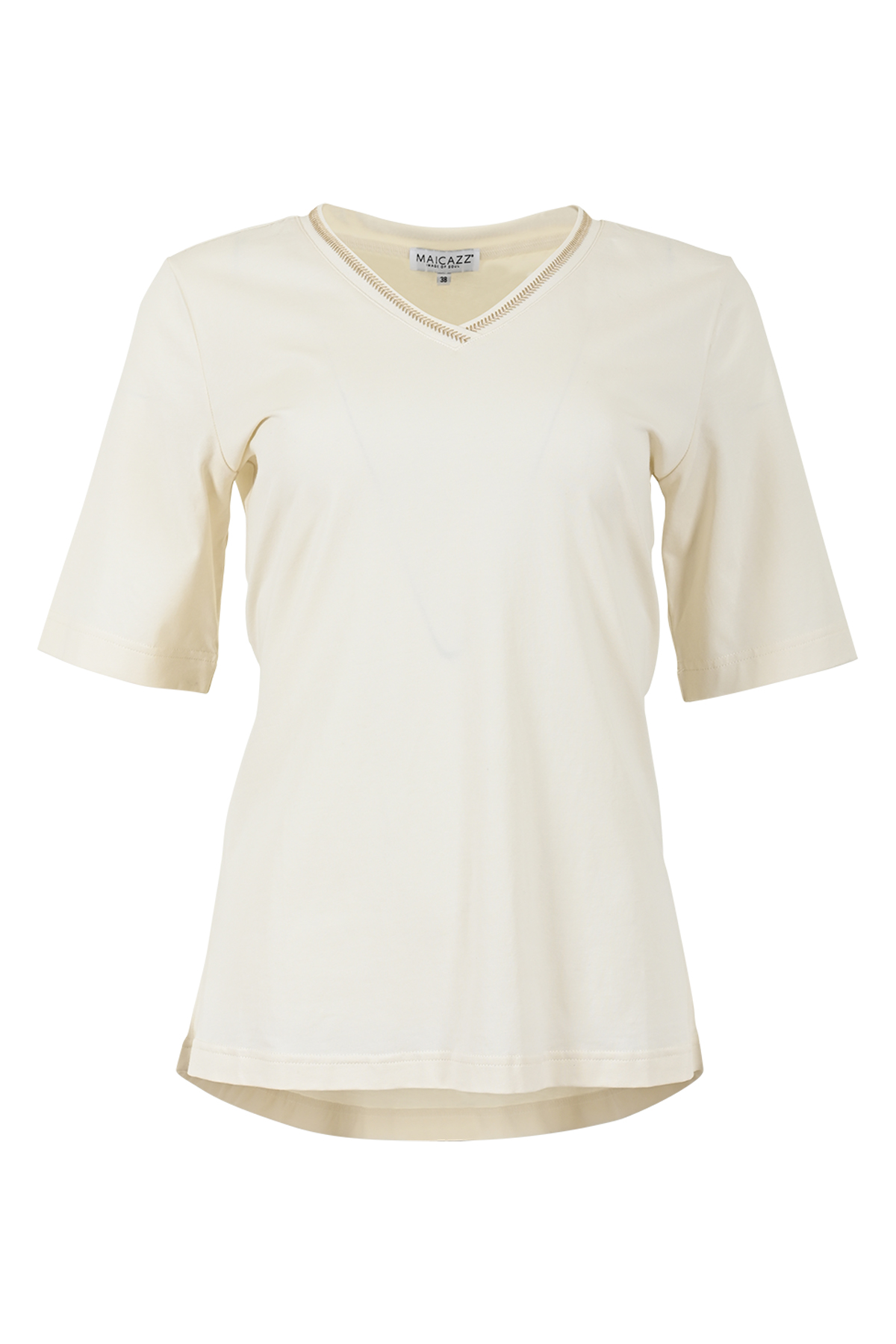 MAICAZZ Dames T-Shirt Mopanne Coconut Milk 