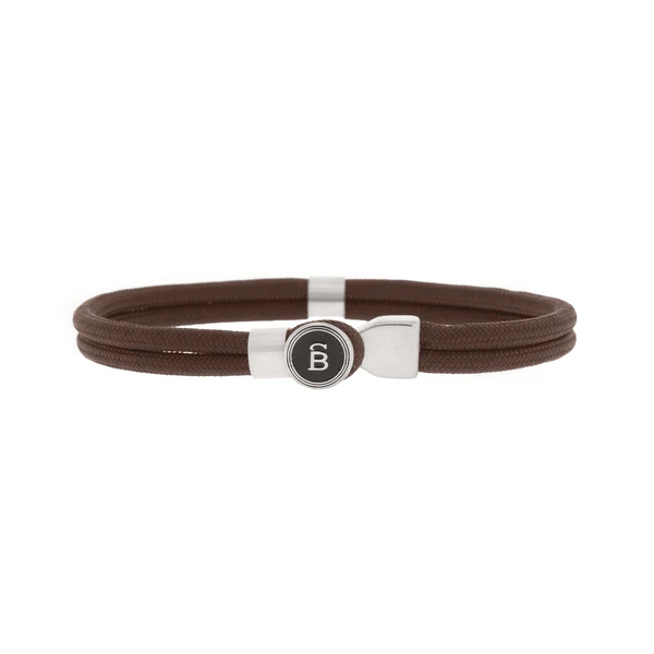 STEEL & BARNETT Herenarmband Riptide Touw Armband Brown 