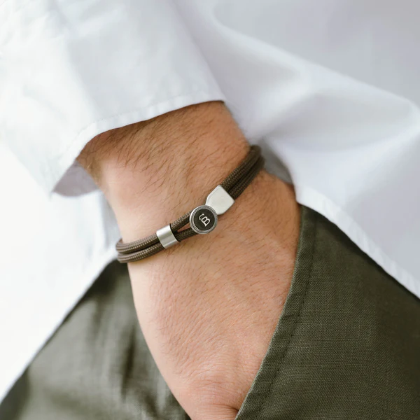 STEEL & BARNETT Herenarmband Riptide Touw Armband Brown  - Afbeelding 3