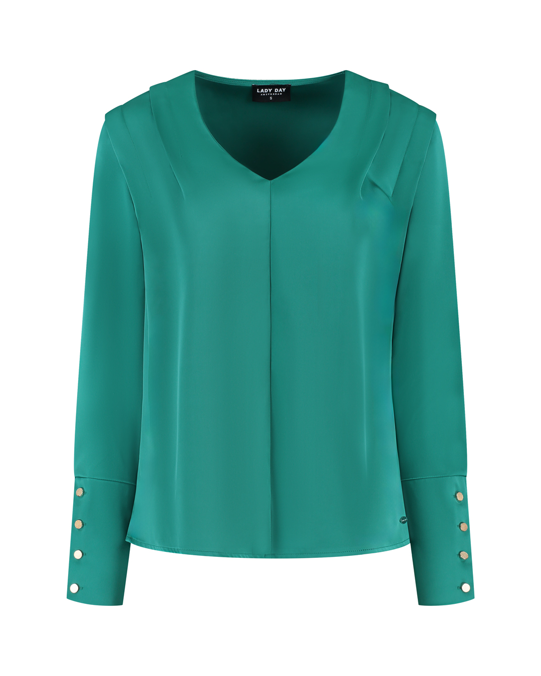 LADY DAY Dames Blouse Sheri Dark Emerald Groen 