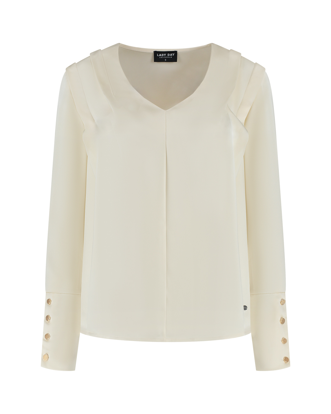 LADY DAY Dames Blouse Sheri Wool White  - Afbeelding 3