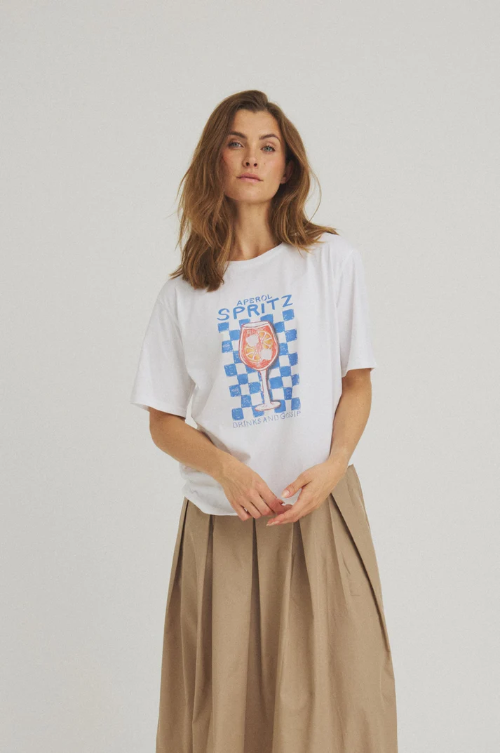 ONE TWO LUXZUZ Dames T-Shirt Sprize White