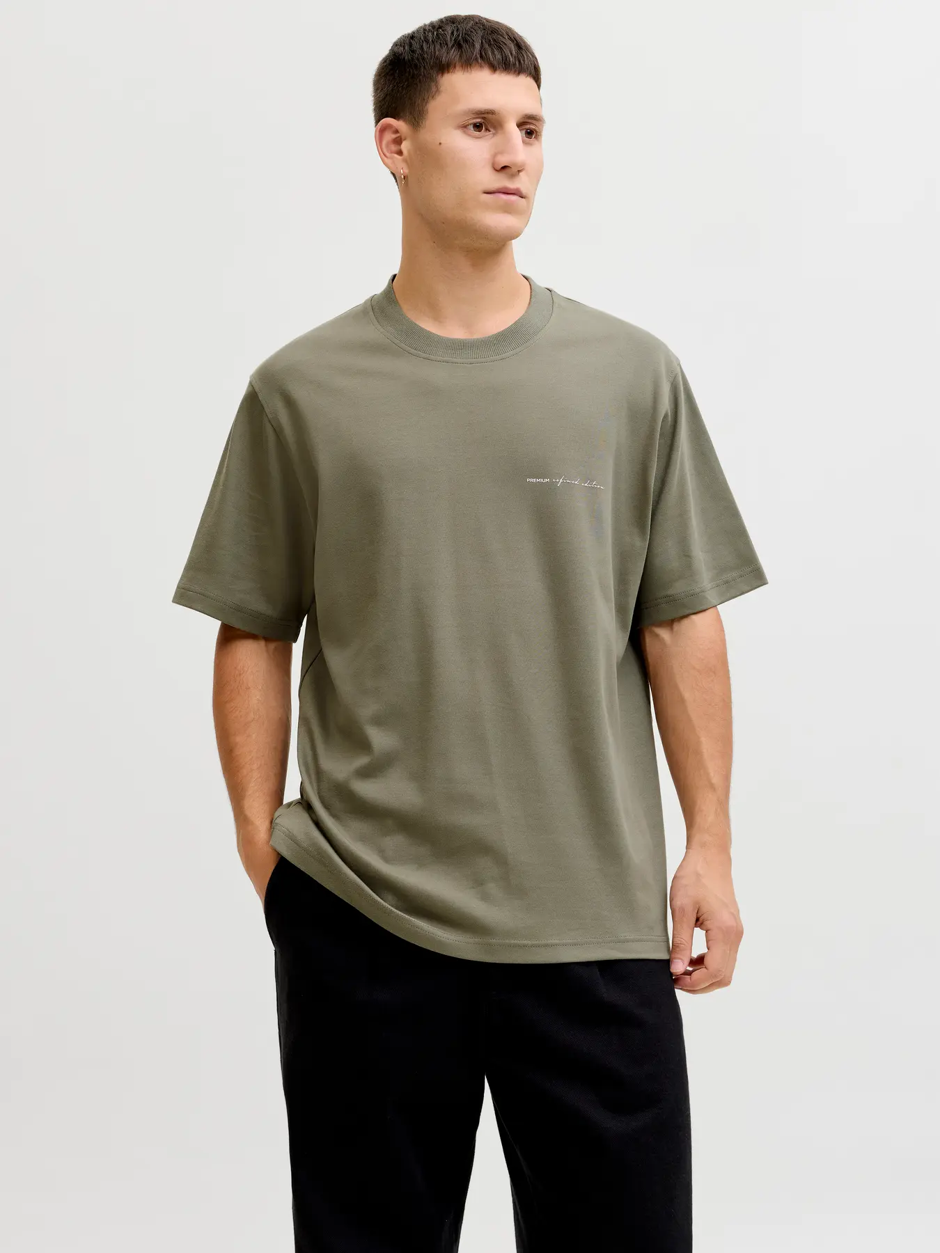JACK & JONES Premium Heren T-Shirt Met Logo Groen 