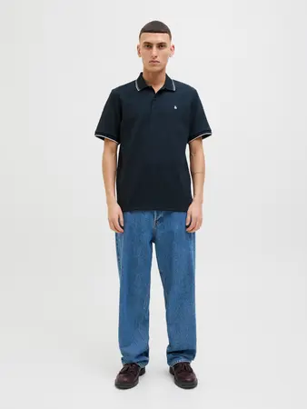 JACK & JONES Heren Poloshirt Logo Sky Captain Play - Afbeelding 3