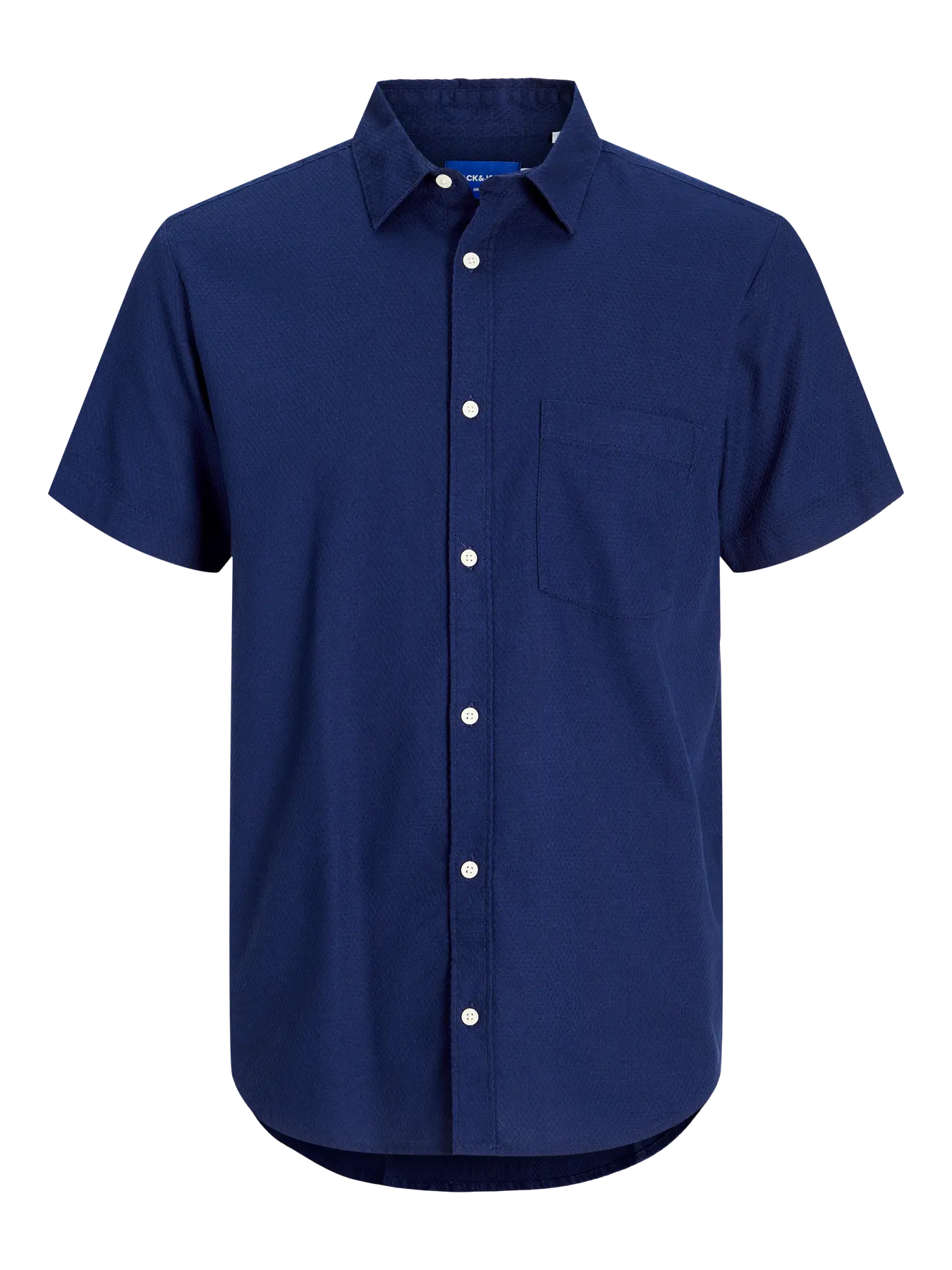 JACK & JONES Heren Overhemd Korte Mouwen Dobby Ocean Carvern  - Afbeelding 3