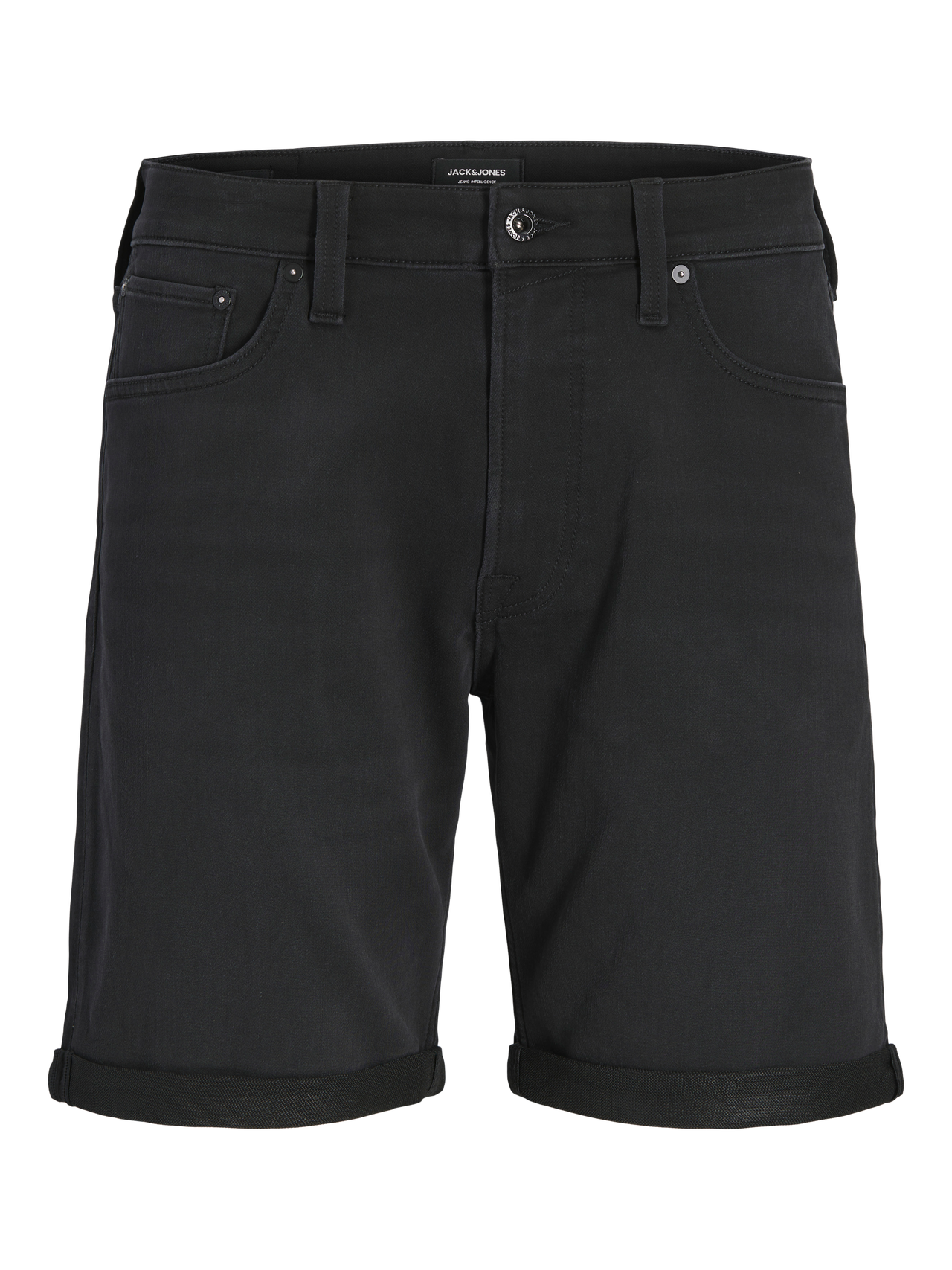 JACK & JONES Heren Spijker Korte Broek Black Denim