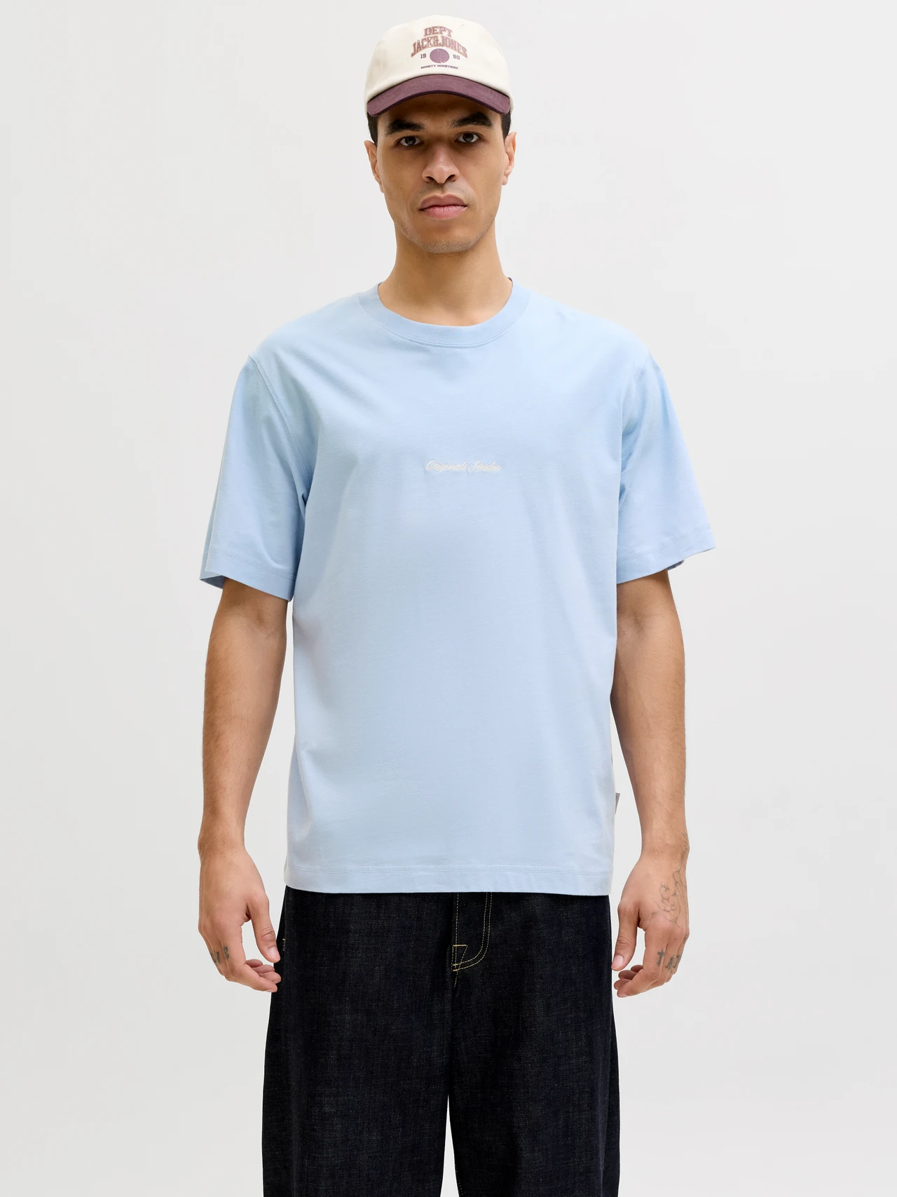 JACK & JONES Heren T-Shirt Originals Studio Cashmere Blue  - Afbeelding 2