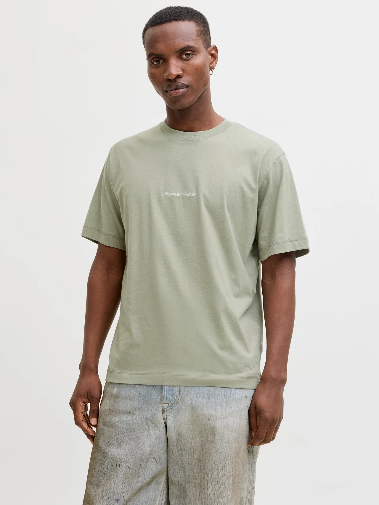 JACK & JONES Heren T-shirt Originals Studio Groen