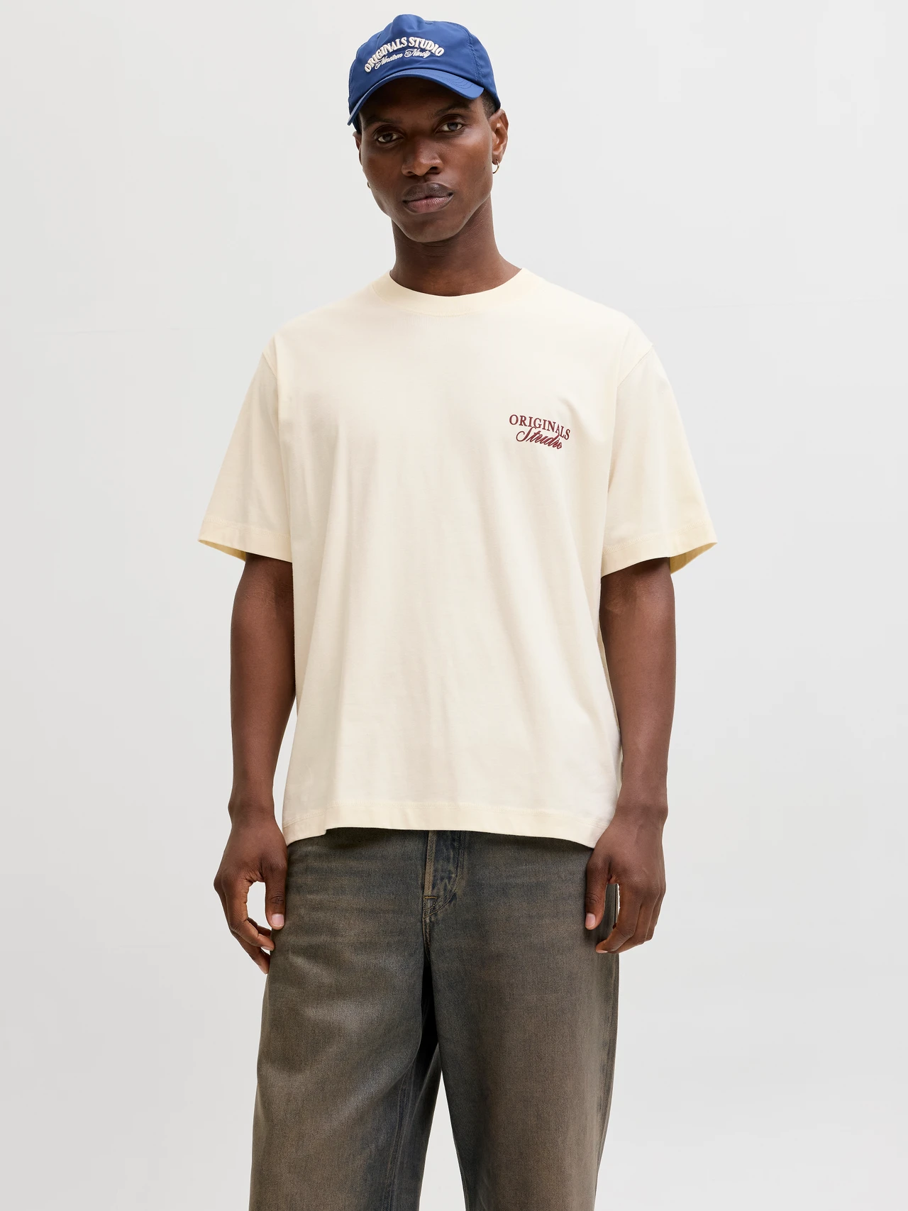 JACK & JONES T-Shirt Original Studio Antique White
