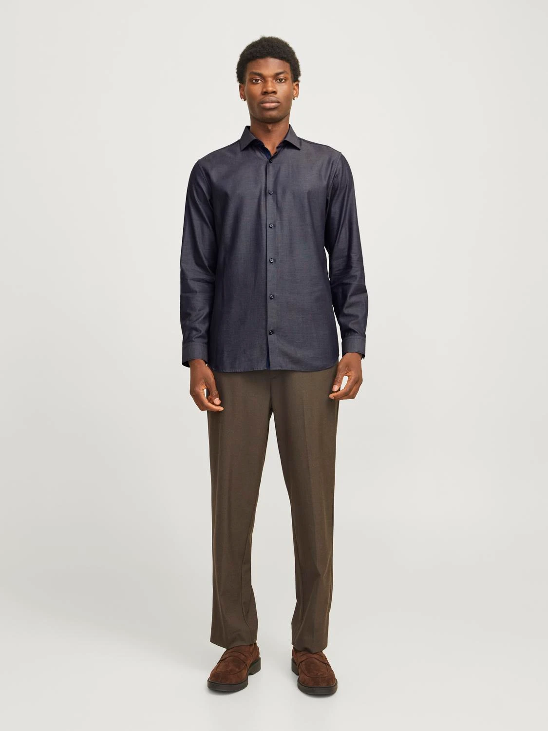 JACK&JONES Heren Overhemd Parker Beige-Blauw - Afbeelding 2