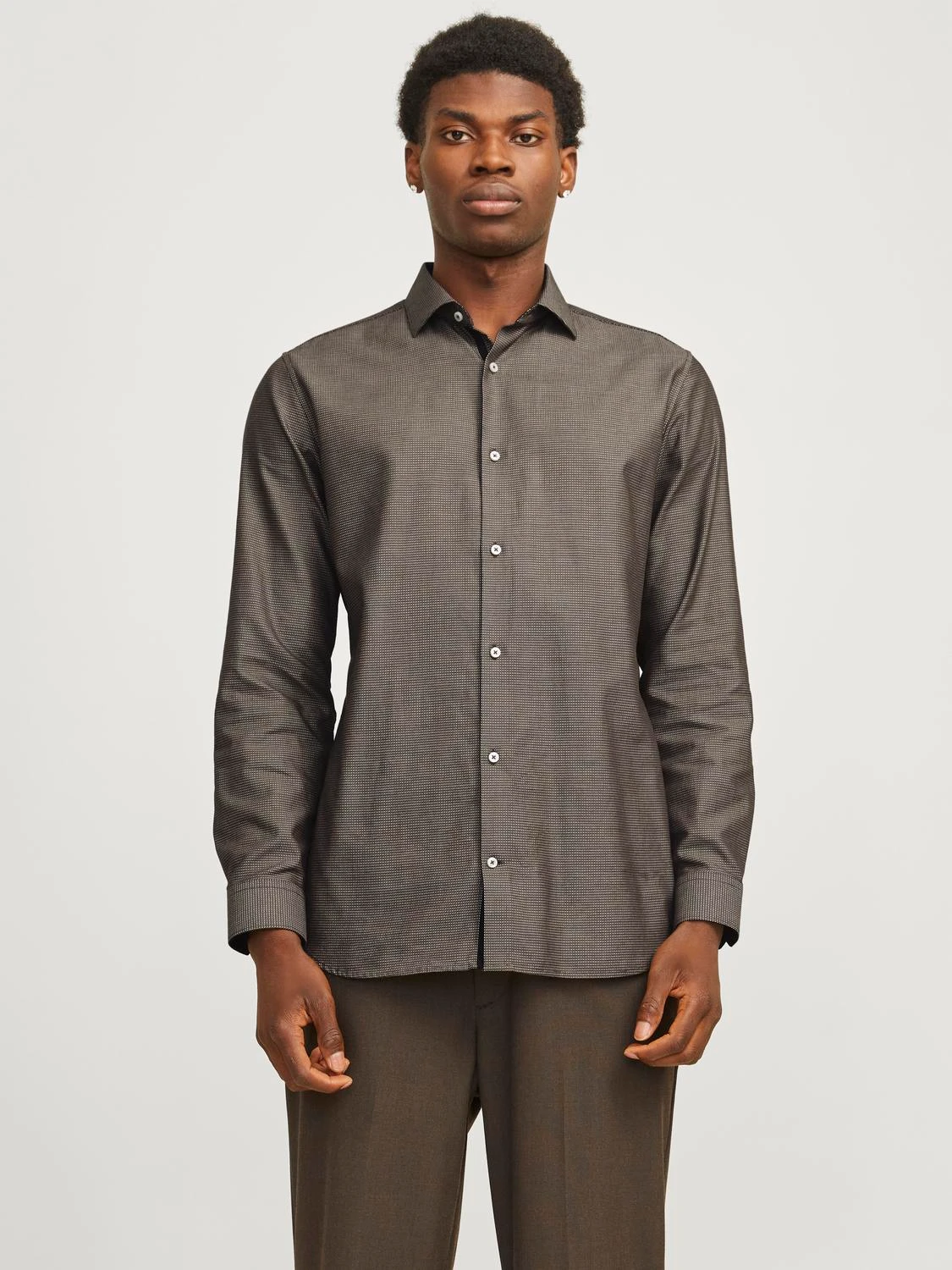 JACK&JONES Heren Overhemd Parker Chocolate Bruin  - Afbeelding 2
