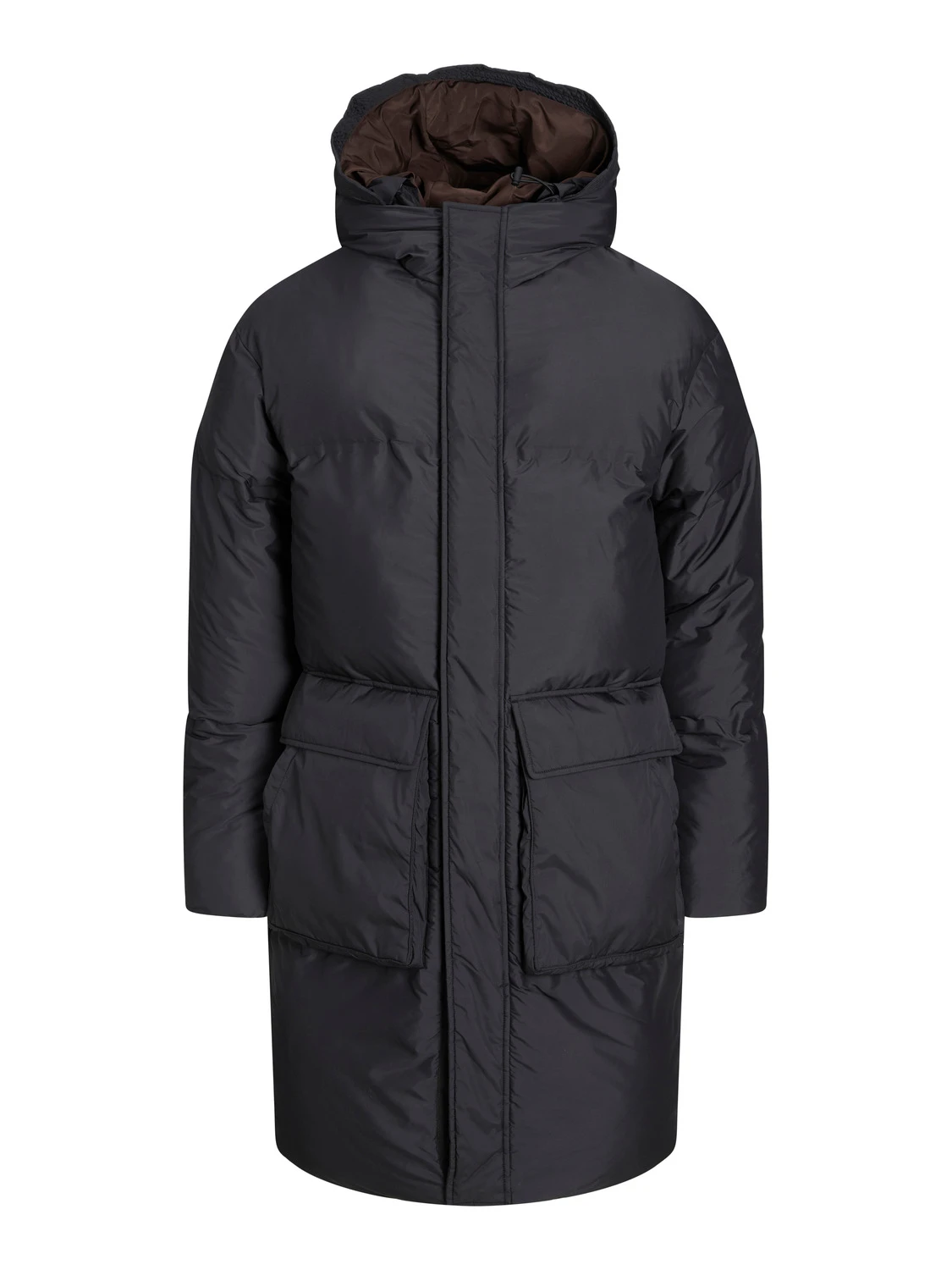 JACK&JONES Heren Winterjas Puffer Long Black