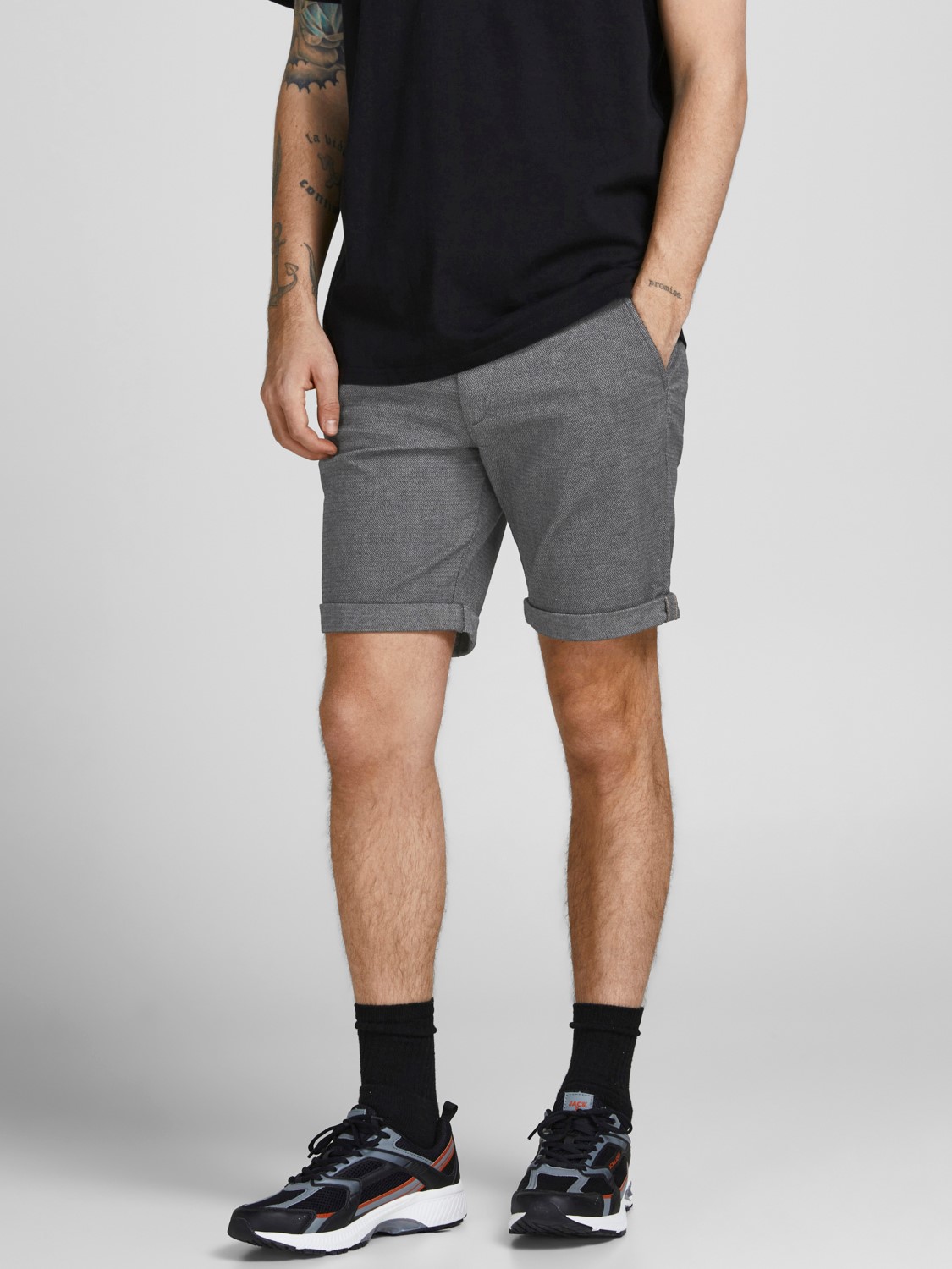 Jack&Jones Korte Broek Chino Fury Grijs