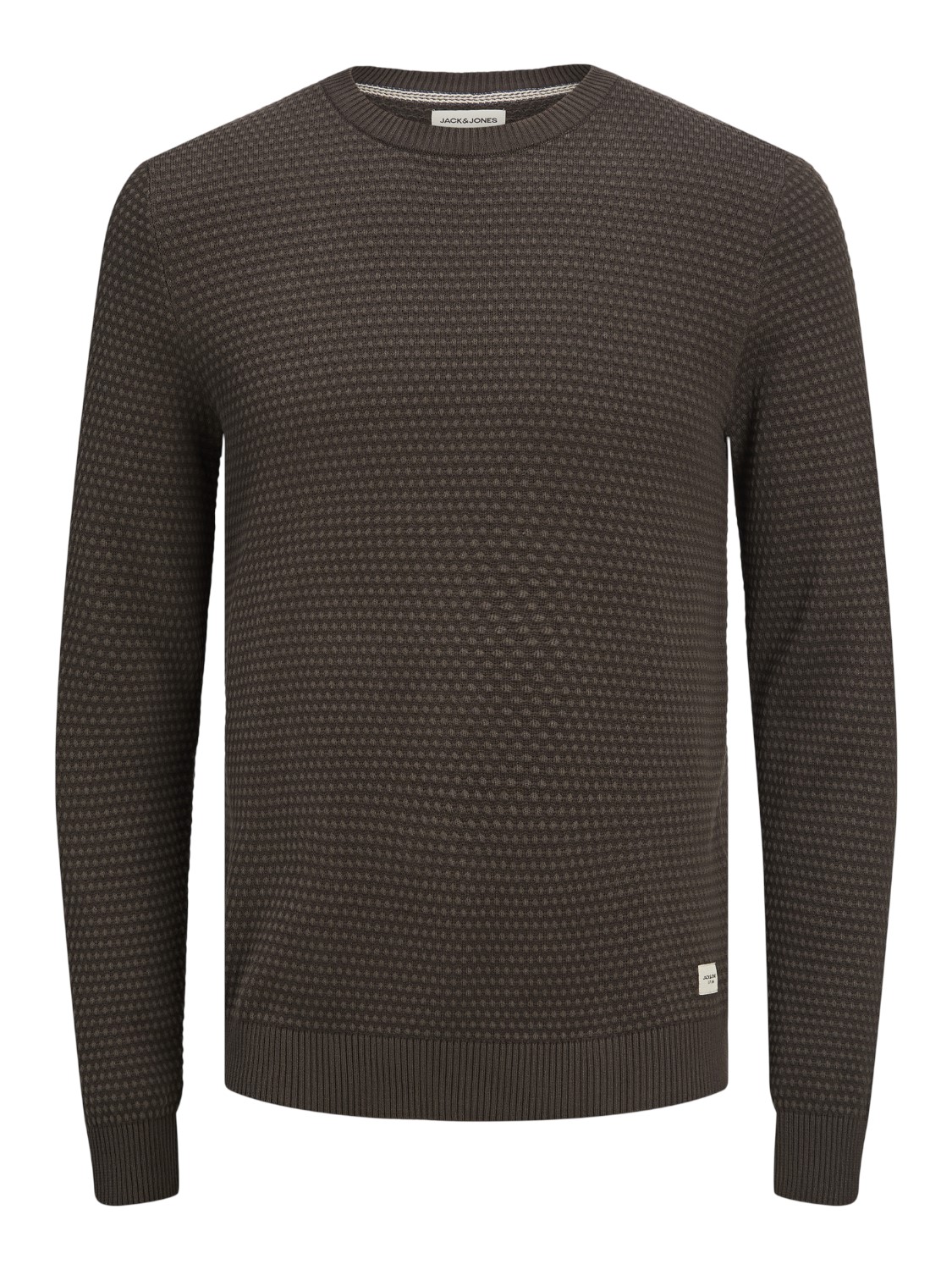 JACK&JONES Gebreide Pullover Seal Brown 