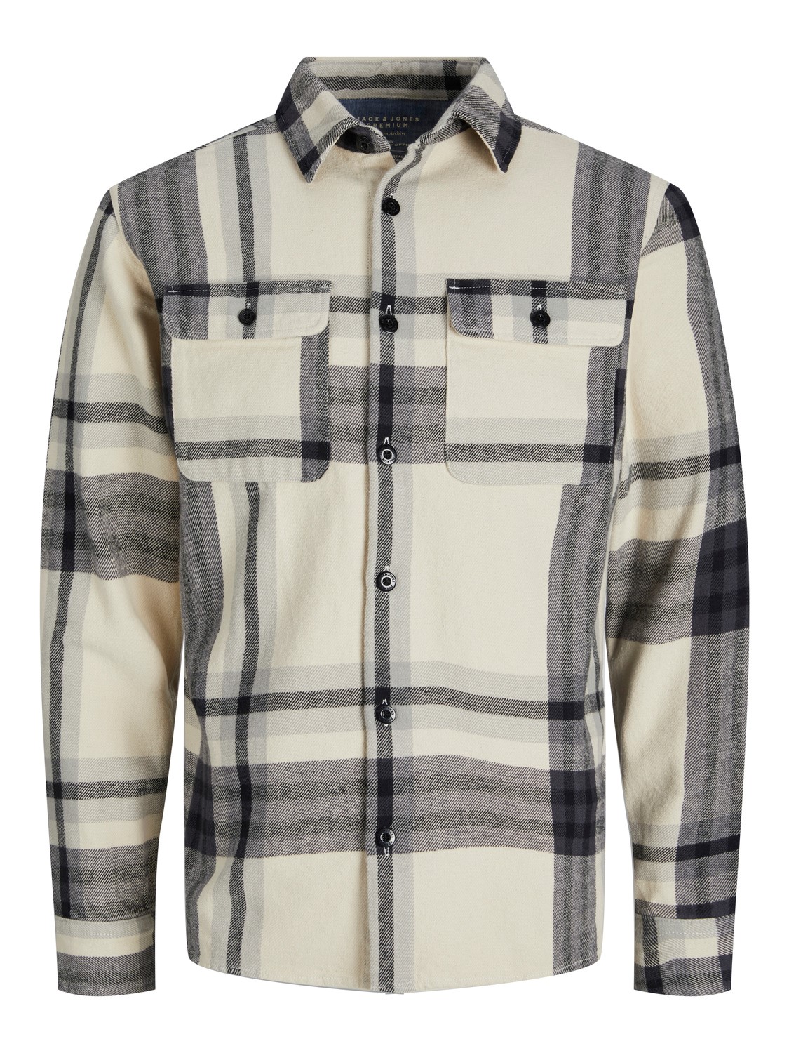JACK&JONES Geruit Overhemd Beige