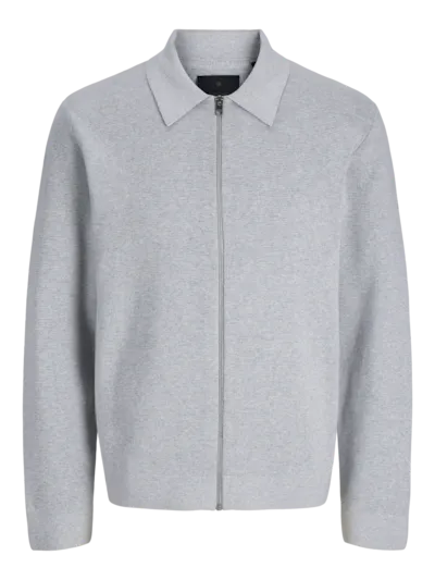 JACK&JONES Heren Vest Met Rits Lichtgrijs 