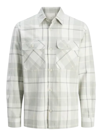 JACK & JONES Heren Overshirt Grijs Groen 