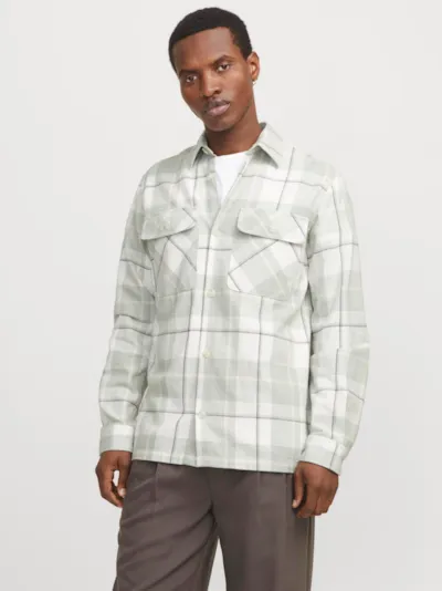 JACK & JONES Heren Overshirt Grijs Groen  - Afbeelding 2