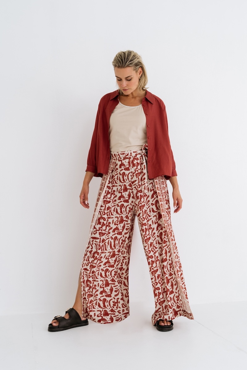 MAICAZZ Dames Blouse Nioli Burnt Orange