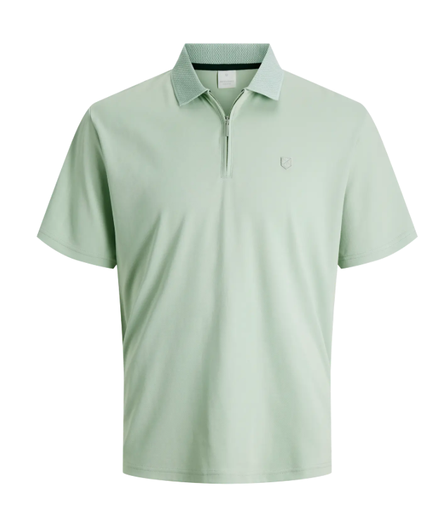 JACK&JONES Heren Poloshirt Met Rits Groen