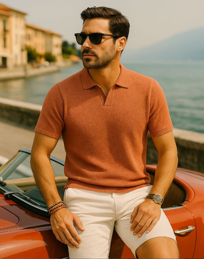 INNOCENTE Heren Poloshirt Brique