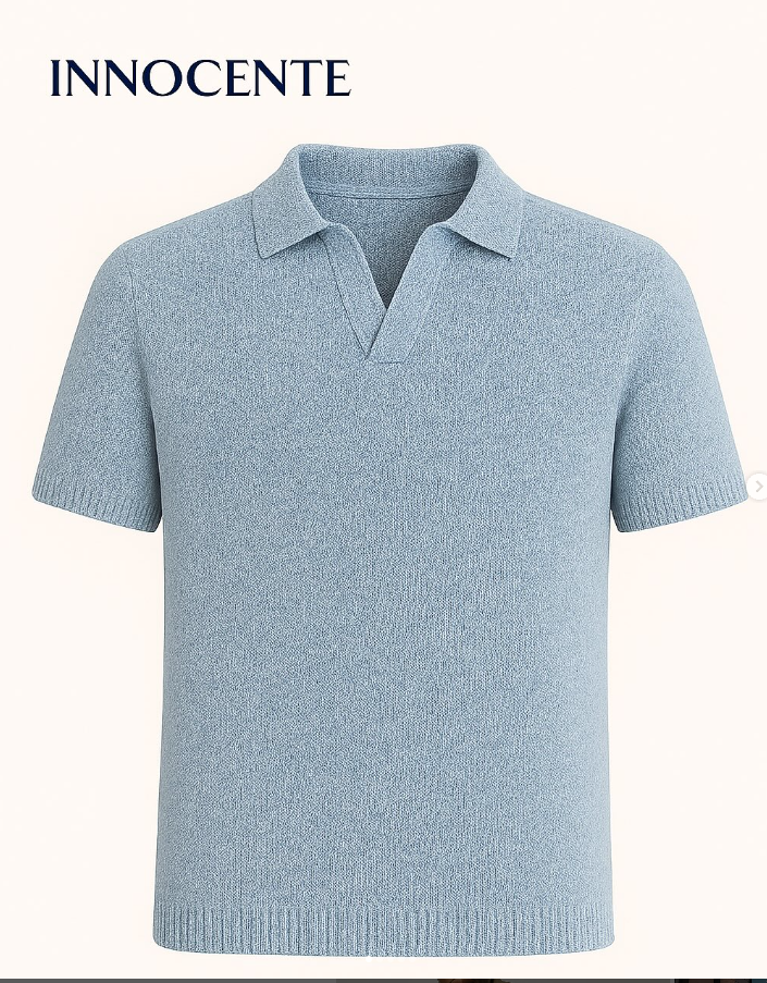 INNOCENTE Heren Poloshirt Lichtblauw