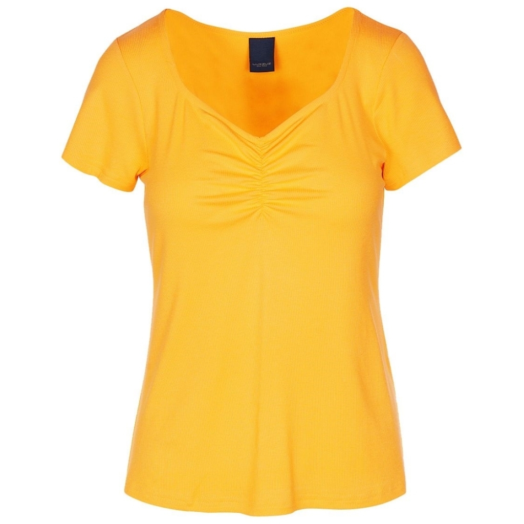 ONE TWO LUXZUZ Dames T-Shirt Klaudine Geel