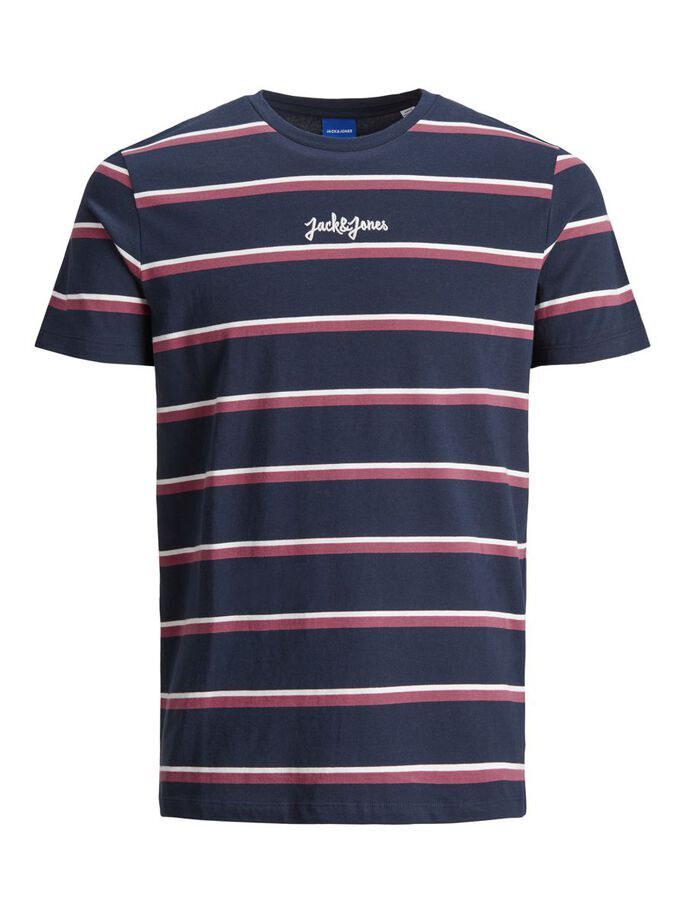 Jack&Jones T-Shirt Gestreept Donkerblauw