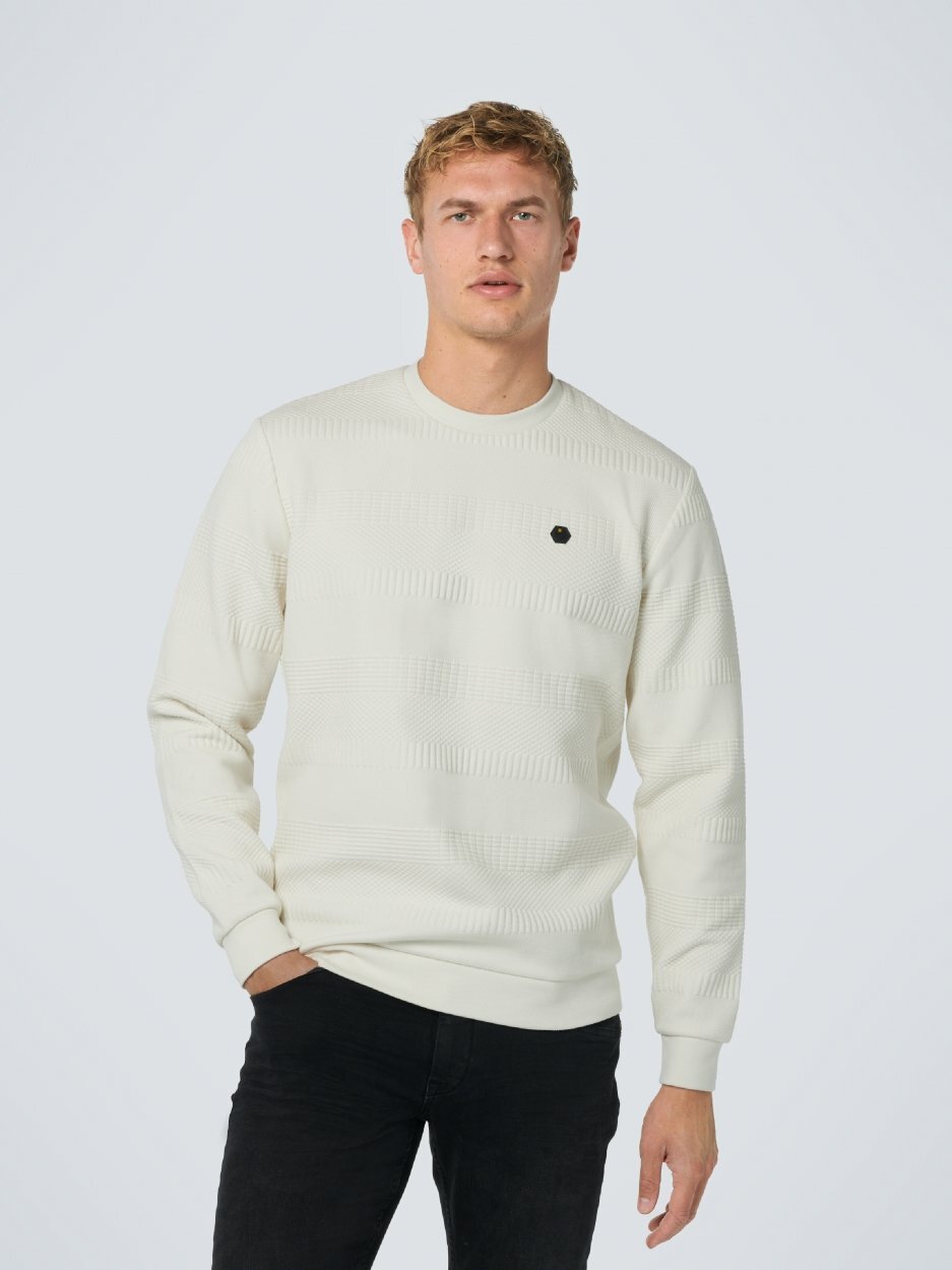 No Excess Sweater Met Structuur Offwhite