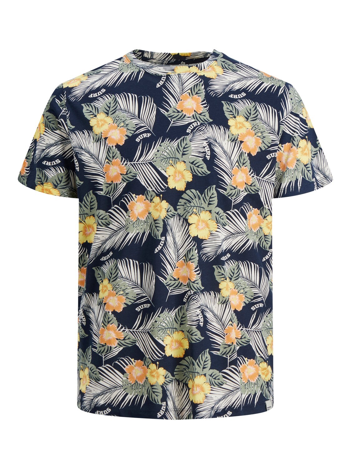 Jack&Jones T-Shirt Tropical Print Navy