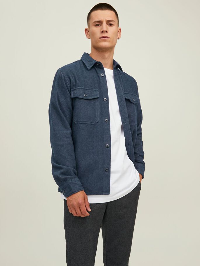 Overshirt Twill Navy Blazer- JACK&JONES