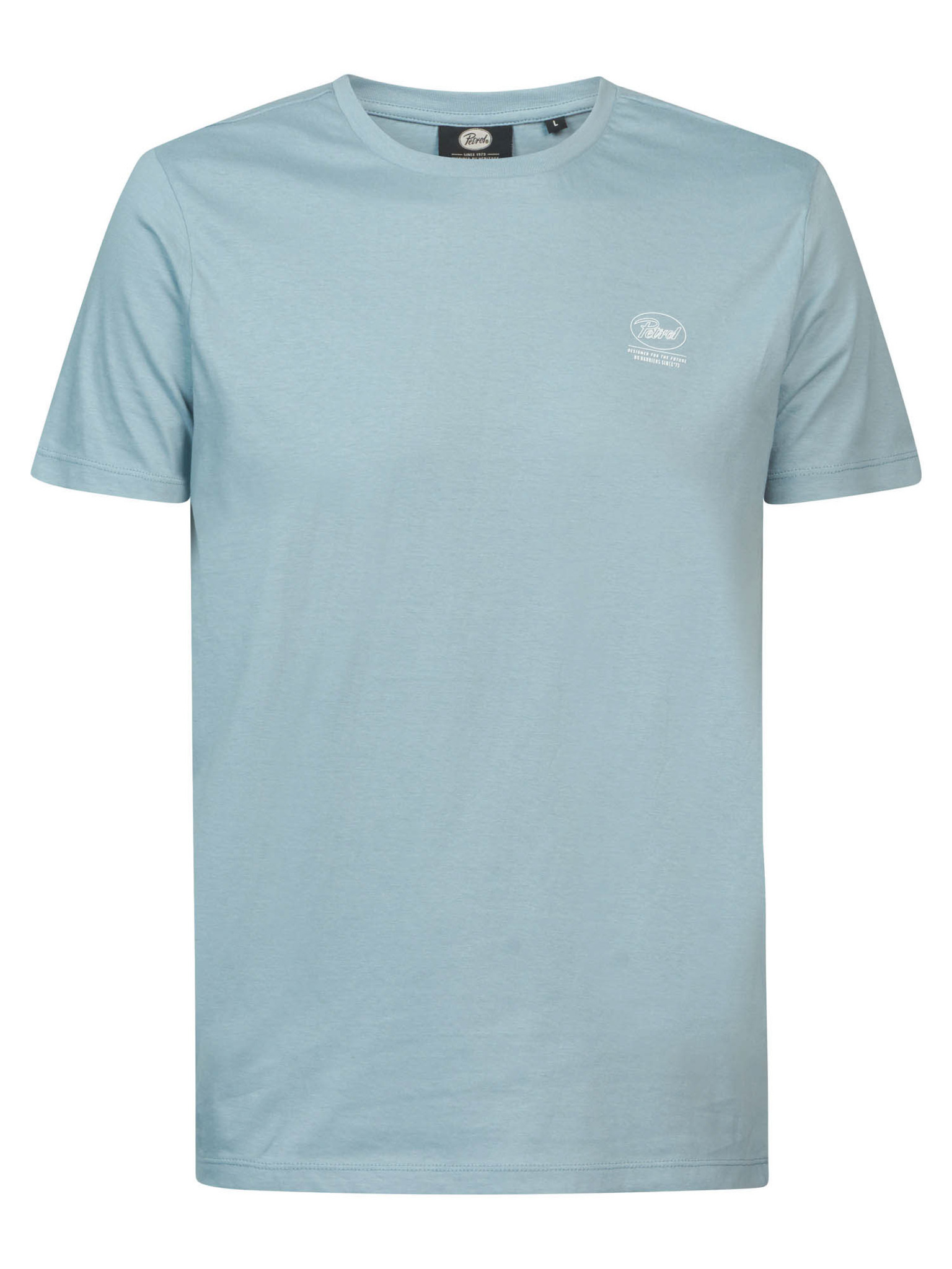 Petrol T-Shirt Met Logo Dusty Blue
