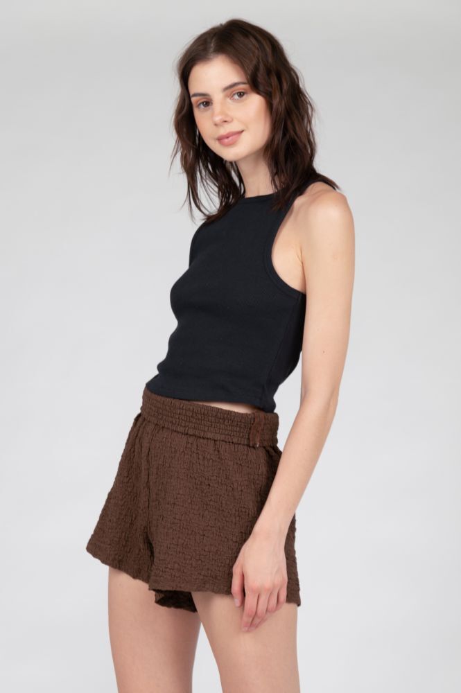 24 Colours Cropped Top Black