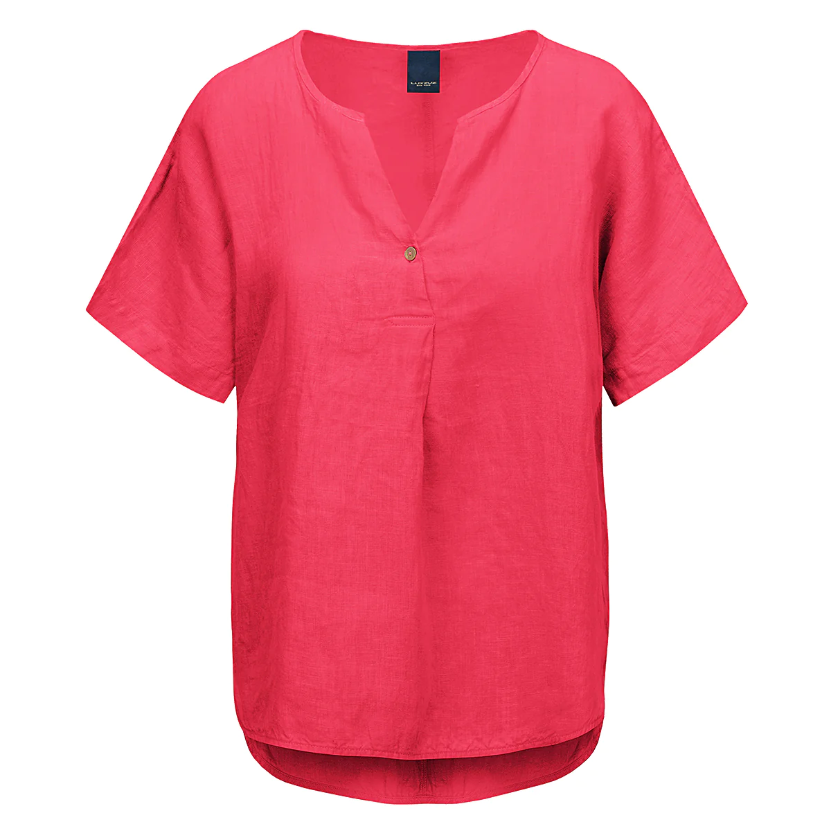One Two Luxzuz Linnen Blouse Heilily Raspberry